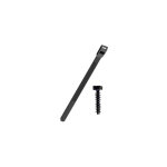 Elemat - colliers de serrage rilsan noir 180 mm x 9 mm + embase cheville lot 100 pices