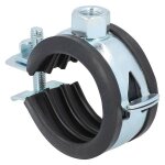 Collier de serrage pour tube articul� galvanis� 11 / 4', 38 - 43mm m8