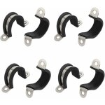 Collier de serrage tuyau pince clip serre joint 22mm dia forme u borde caoutchouc 304 acier inox attache ...