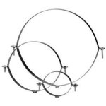 Collier support isol� double filetage pour tige de 8 ou 10 mm, d 160 mm s&p ( unelvent 867743