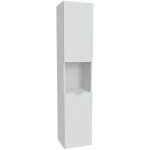 Colonne 2 portes + 1 niche / blanc / 35x30x165