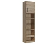 Inside75 - colonne bibliothque tablette chevet 1 porte chne profondeur : 35 cm