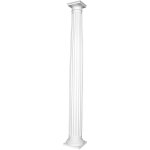 Colonnes et demi - colonnes rondes cannel�es stucco s�lection 203mm n3120: colonne compl�te, base