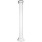Colonnes et demi - colonnes rondes canneles stucco slection 240mm n3324: demi - colonne, base
