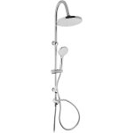 Colonne de douche m�canique anticalcaire ? pommeau rond effet pluie 20 cm ? finition chrom�e ? �conomie ...