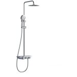 Colonne de douche chrom� avec robinetterie syst�me de douche complet mitigeur pomme haute douchette flexible ...