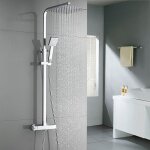 Auralum - colonne de douche lgant ensemble thermostatique - set de pluie pour salle de bain - mitigeur ...