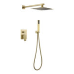 Colonne de douche encastrée, colonne douche encastrable carré or, kit de douche complet encastré avec ... Colonne de douche encastrée, colonne douche encastrable carré or, kit de douche complet encastré avec ...