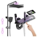 Esip - colonne de douche gris thermostatique mitigeur en laiton systeme de douche affichage num�rique ...