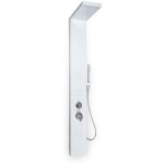Colonne de douche hydromassante blanc mat en aluminium verni mod. manhattan white