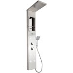 Colonne de douche hydromassante bross� en acier inox mod. city plus