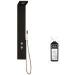 Kinedo - colonne de douche aquastyle inox laque noir mat + nettoyant briochin