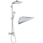 Colonne de douche mcanique hansgrohe crometta e 240 chrom + tablette addstoris