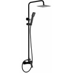 Colonne de douche avec mitigeur modèle art pommeau de douche de taille standard couleur noir finition ... Colonne de douche avec mitigeur modèle art pommeau de douche de taille standard couleur noir finition ...
