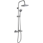 Eurosanit ? colonne de douche thermostatique chrom�e ? pomme haute 230mm ? douchette 100mm avec 3 jets ...