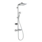 Hansgrohe - colonne de douche avec mitigeur thermostatique + douche de t�te crometta e 240 + douchette ...
