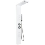 Colonne de douche murale système de panneau multi - fonctionnel en acier inox - blanc Colonne de douche murale système de panneau multi - fonctionnel en acier inox - blanc