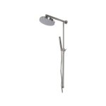 Pro et discount - colonne de douche nickel combin pommeau et douchette reglable sans robinet
