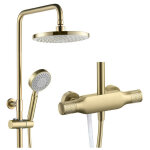 Colonne de douche or bross mural systme de douche avec mitigeur set de douche rglable en hauteur ensemble ...