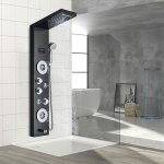 Colonne de douche panneau de douche pour salle de bain hydromassages 5 jets système de douche panneau ... Colonne de douche panneau de douche pour salle de bain hydromassages 5 jets système de douche panneau ...