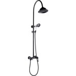 Colonne de douche r�tro m�canique leeds noir vieilli - essebagno