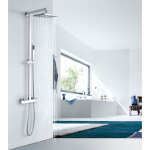 Colonne de douche thermostatique acier inox, sans tte de douche - 110x15cm - sedal 8921c basic sans ...
