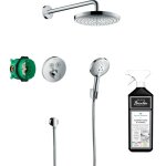 Hansgrohe - colonne de douche thermostatique encastr�e showerselect s chrom� + douche de t�te raindance ...