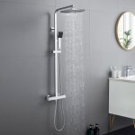 Colonne de douche thermostatique ensemble de douche avec t�te de douche de 10 pouces, hauteur r�glable ...