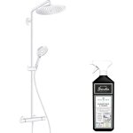 Hansgrohe - colonne de douche thermostatique croma select s 280 ecosmart blanc mat + nettoyant briochin ... Hansgrohe - colonne de douche thermostatique croma select s 280 ecosmart blanc mat + nettoyant briochin ...