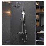 Colonne de douche thermostatique mafana avec douchette en inoxydable 105 cm