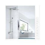 Bernstein - colonne de douche thermostatique murale laiton - 165x22cm - sedal 8921c
