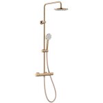Roca - colonne de douche thermostatique round even couleur : or rose Roca - colonne de douche thermostatique round even couleur : or rose