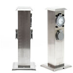 Wiltec - multiprise de jardin double ? 2 prises ? 155 x 155 x 405 mm ? design colonne d'�nergie ? en ...