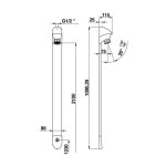 Colonne presto dl 400 e - touch avec robinet droit 6 l / min