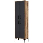 Concept - usine - yanka - colonne de rangement bois et gris