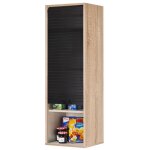 Colonne � rideau de cuisine ch�ne naturel et noir couna l 40cm h 124cm