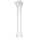 Colonne ronde cannel�e anti - chocs s�lection d'ensemble 300mm n3230: demi - colonne, chapitre
