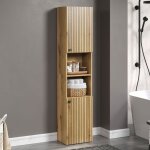 Colonne de salle de bain 2 portes 40x186 cm naturel - frutz