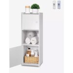 Ahd amazing home design ? colonne de salle de bain 2 portes et �tag�re ouverte ? structure en bois solide ...