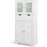 Colonne salle de bain armoire haute avec 4 portes 2 tiroirs, tagres rglables pour salon, cuisine, ...