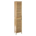 Atmosphera ? colonne de salle de bain en bambou ? dimensions l. 34 x l. 24 x h. 170 cm ? 2 portes pour ...