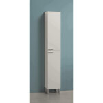 Dmora - colonne de salle de bains hollywood, meuble colonne pour salle de bain avec 2 portes, armoire ...