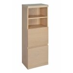 Colonne de salle de bain suspendue chne enio 120cm avec niche