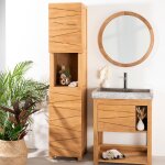 Wanda collection - colonne salle de bain en teck massif harmonie 190cm