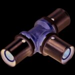 Ts gaux pour tubes per  sertir - diamtre ?25x2, 3 mm - raccords pexpress - 7130074u - comap