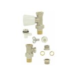 Kit manuel droit 1 / 2' (15x21) - inclus robinet, t�te manuelle, raccord de r�glage, purgeurs, cl� - ...