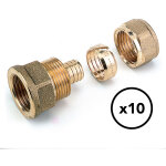 Comap raccord � compression mamelon union femelle pour tubes per - 25x2, 3 - 3 / 4 - turbopex - 9402736 ...