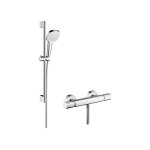 Hansgrohe - croma select e combi douche vario avec barre 65cm / ecostat comfort blanc / chrom�