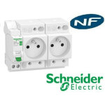 Schneider electric - combin� disjoncteur + 2 prises de courant embrochable xe - schneider r9ecs616