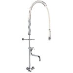 Combin de prlavage monotrou avec mlangeur, robinet de puisage et bec tlescopique orientable delabie ...